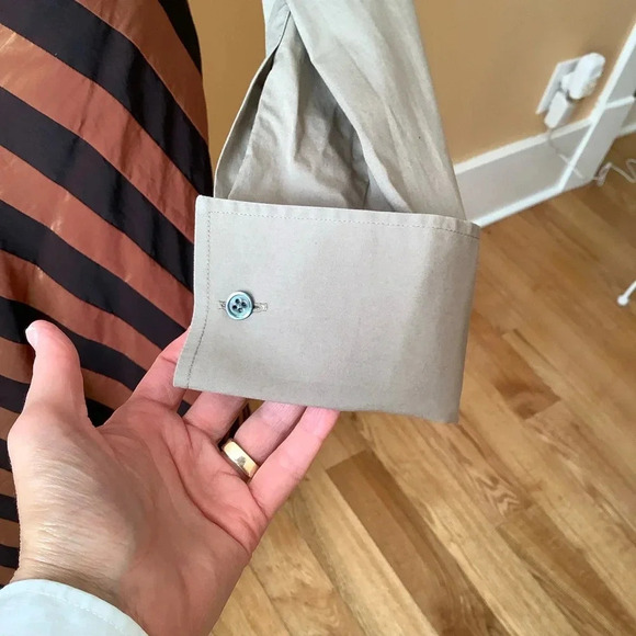 HAWES & CURTIS Taupe Fitted Hipster Shirt Size 40 - Picture 9 of 15